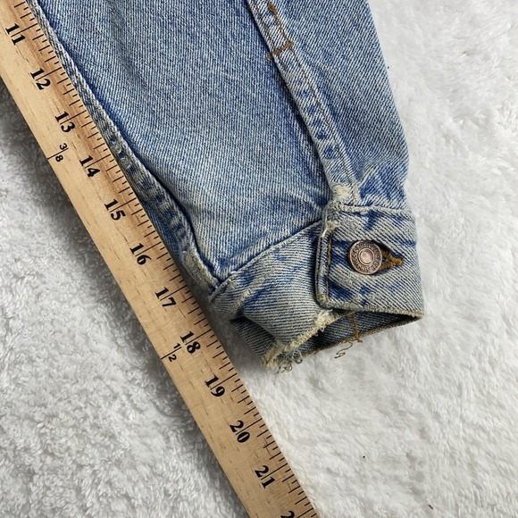 Vintage Levis Denim Jacket XS Trucker Made USA 70507 4890 Distressed 90s - Picture 9 of 12
